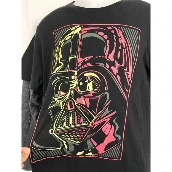Star Wars Mad Engine Long Sleeve Mock Layer T-Shirt LARGE - Picture 4 of 9